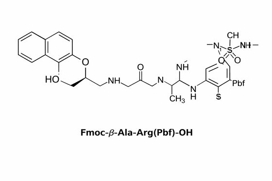 Sintesi peptidica in fase solida di Fmoc-β-Ala-Arg(Pbf)-OH